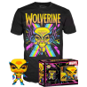 Marvel X-Men POP! & Tee Vinyl Figur & T-Shirt Set Wolverine (Blacklight)
