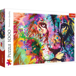 Bunter Löwe - Puzzle 1000...